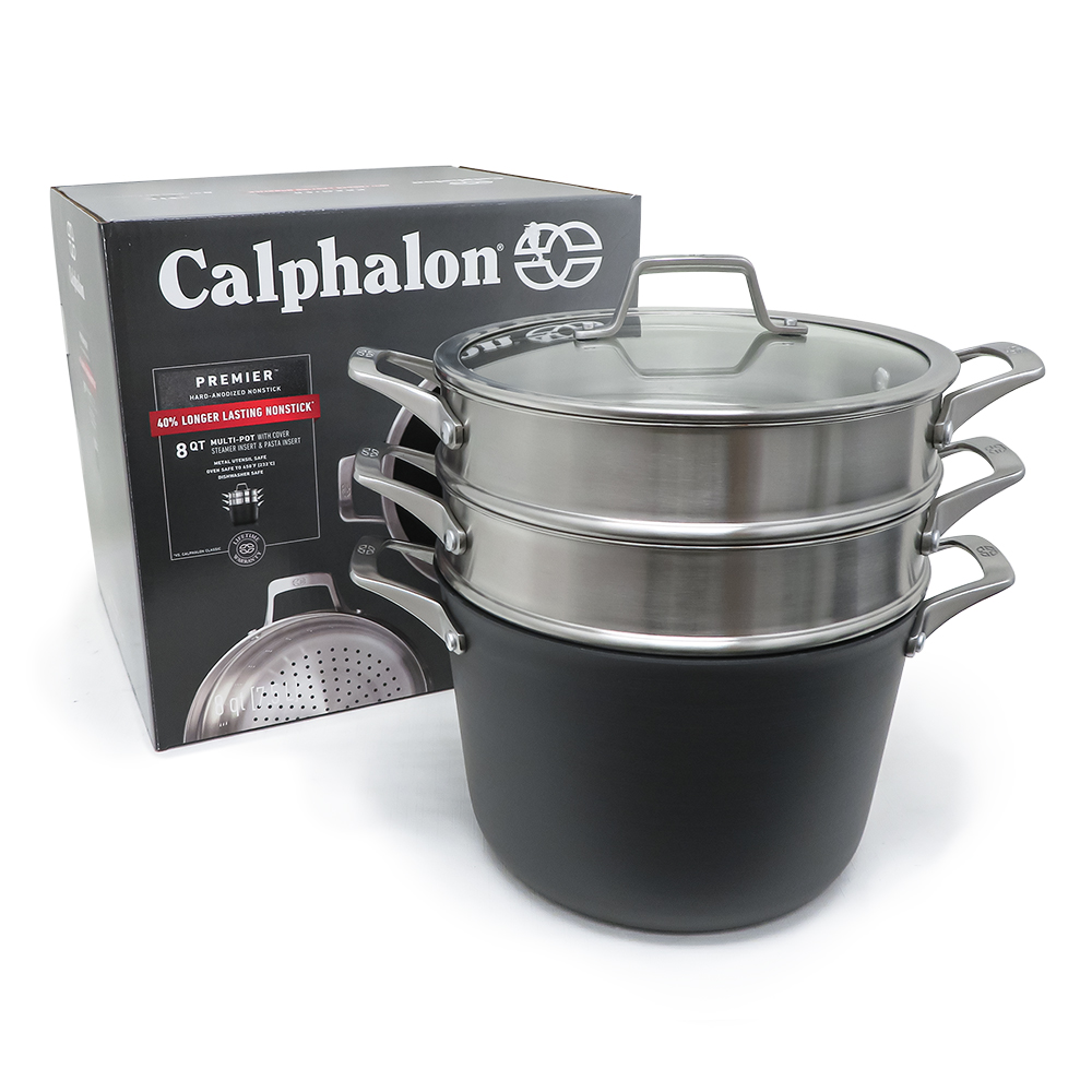 Calphalon Premier Space Saving 8 Quart Hard Anodized Nonstick Multi-Pot  with Lid, 1 Piece - Foods Co.